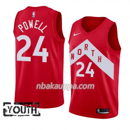 Toronto Raptors Norman Powell 24 2018-19 Nike Punainen Pelipaidat Swingman - Lasten
